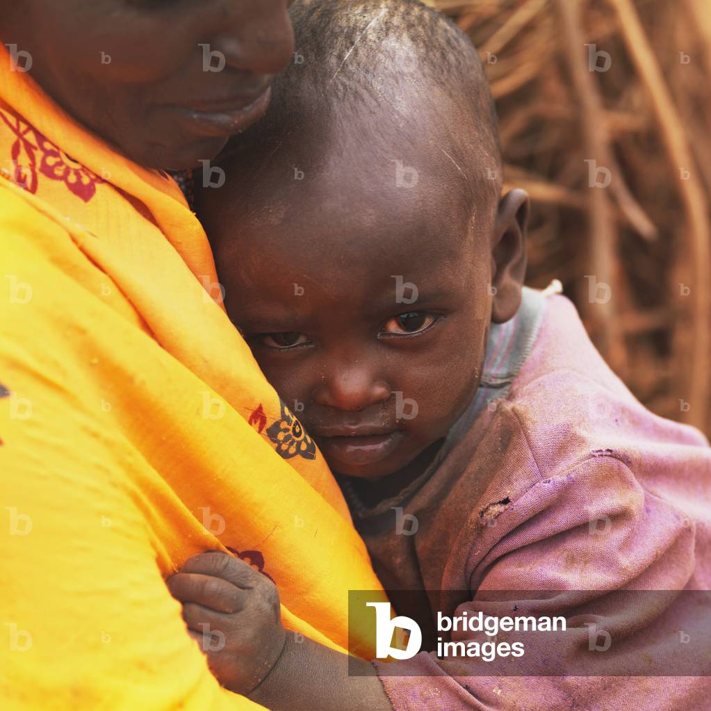 Mother and Child in a Maasai Village, Kenya, Africa (photo)