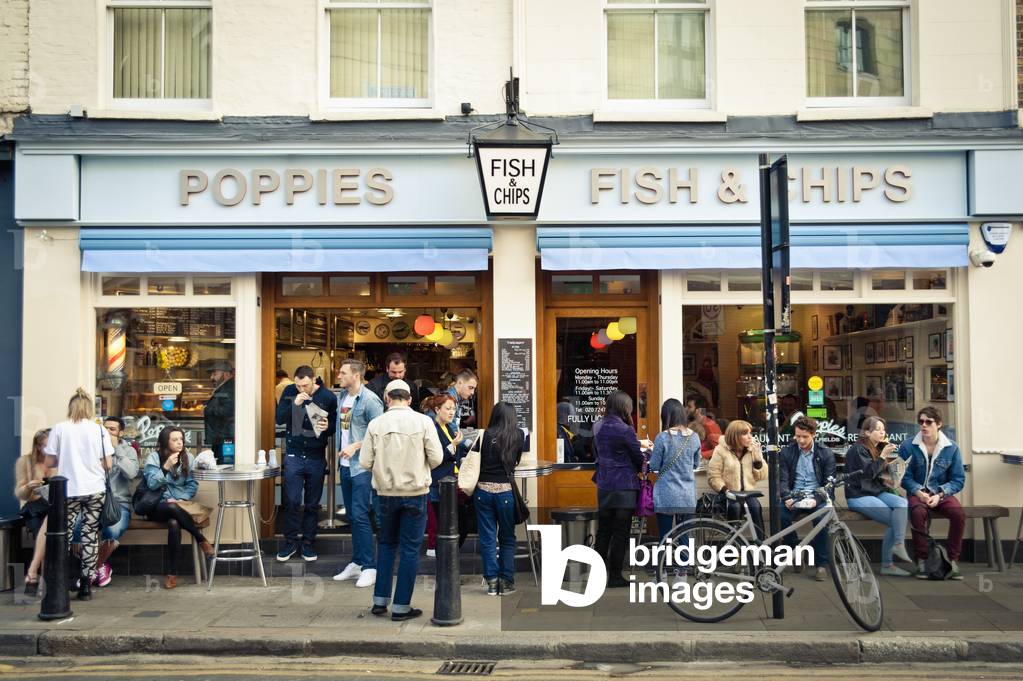 UK, England, UK , Fish & Chips shop in Spitalfields, London (photo)