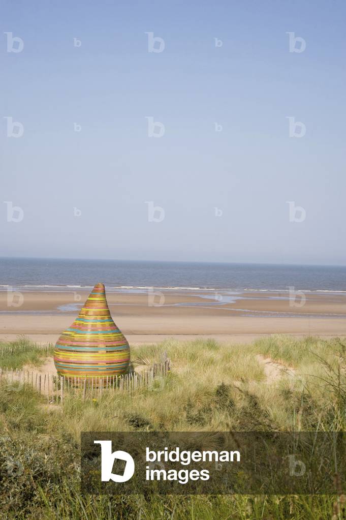 UK, England, Lincolnshire, View of Beach Hut Called Jabba Hut, Mablethorpe (photo)