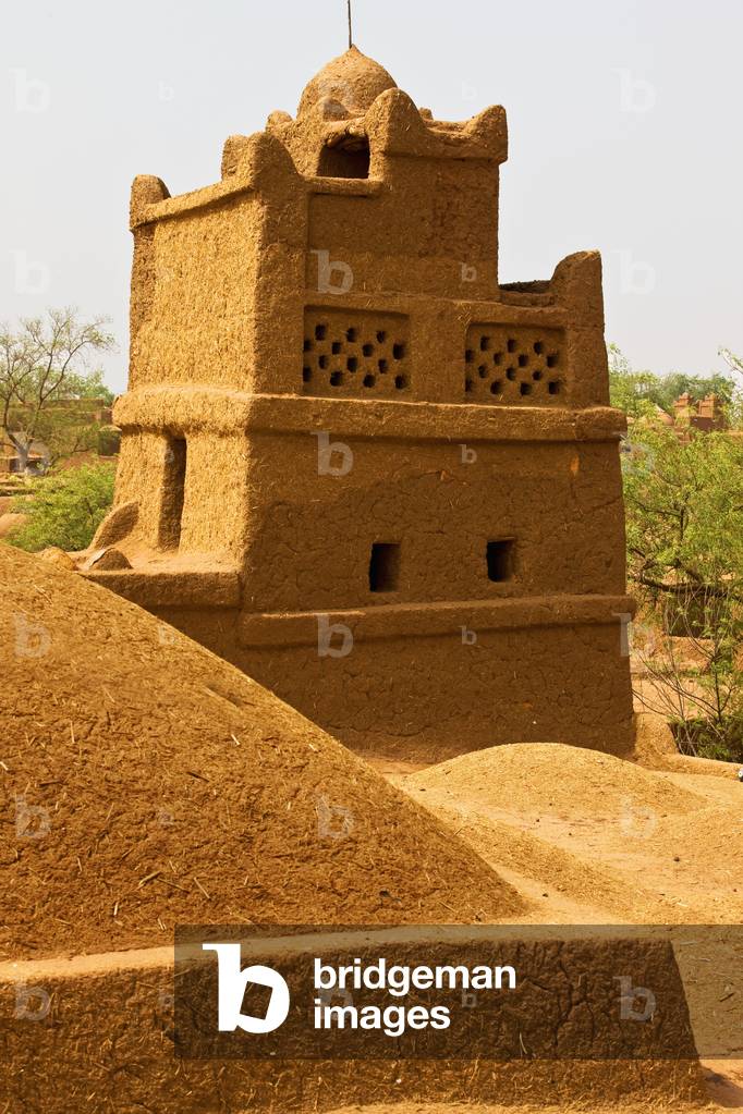 Niger, Central Niger, Tahoa region, Traditional mud brick mosque, Yaama Village (photo)