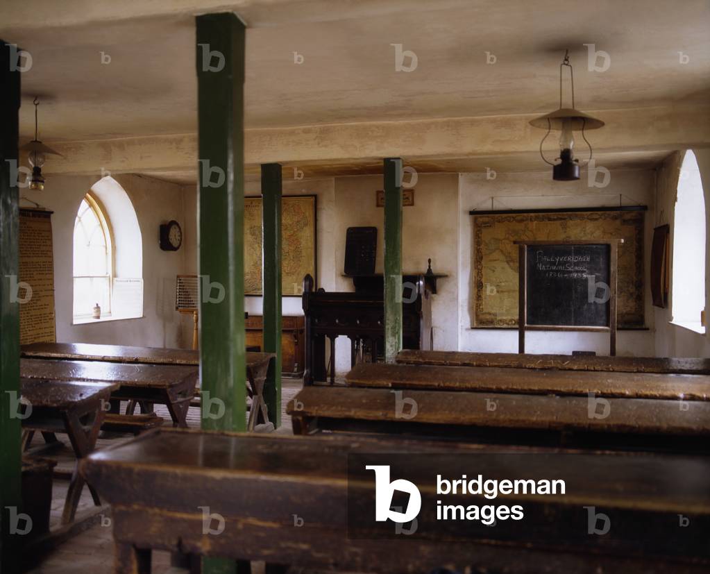 Ulster Folk & Transport Museum, Co Down, Ireland; Traditional Irish Schoolroom (photo)