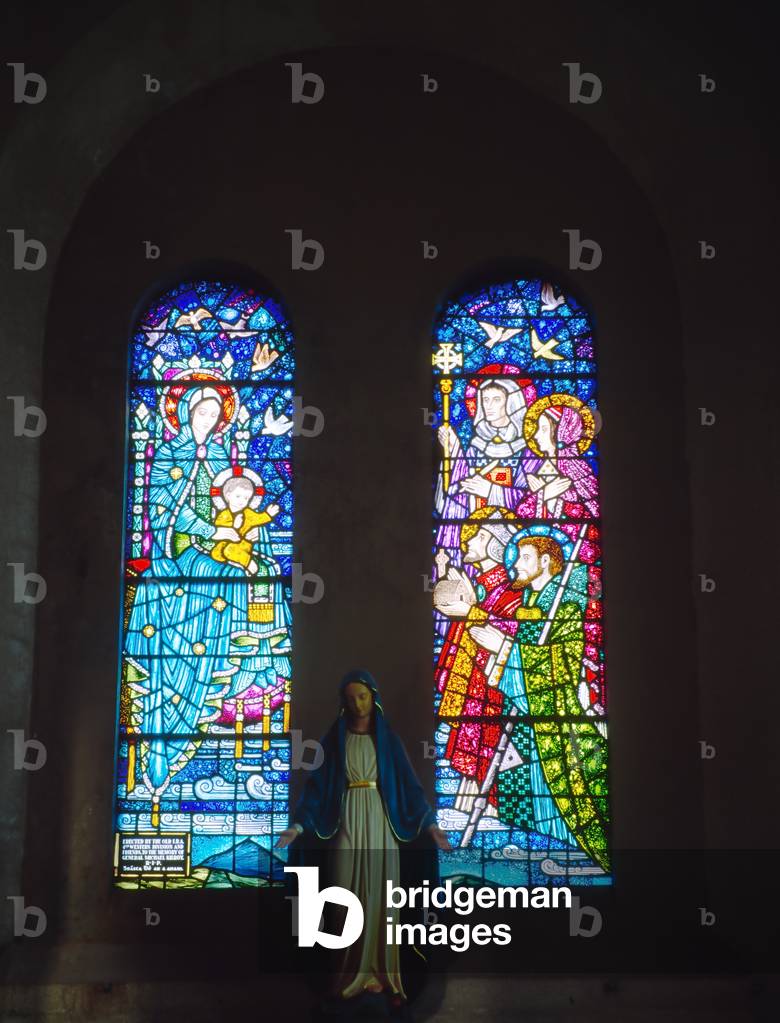 Newport, Co Mayo, Ireland, St Patricks, Stained Glass By Harry Clarke (photo)