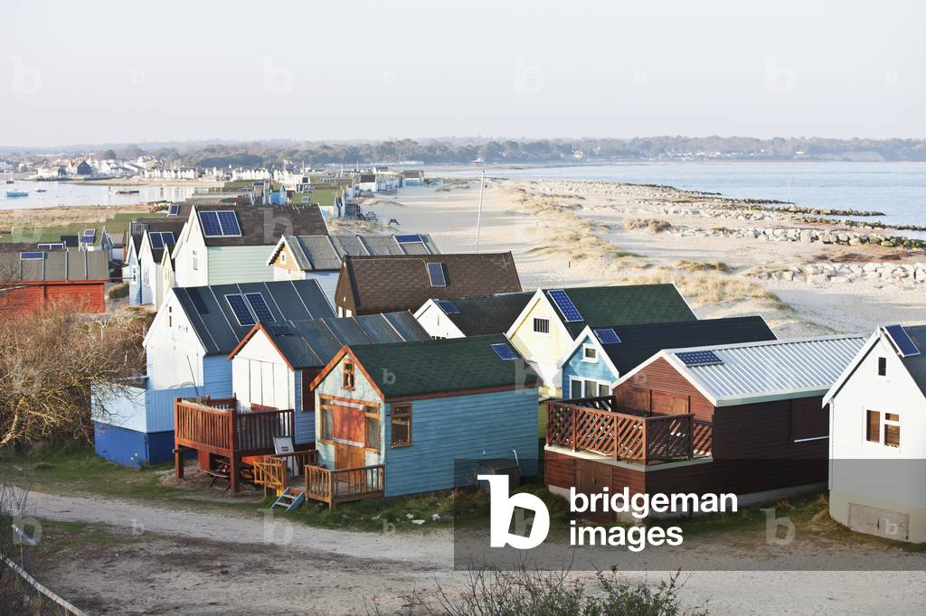 Beach Huts, Christchurch Harbour, Mudeford, Dorset, England, UK , United Kingdom (photo)