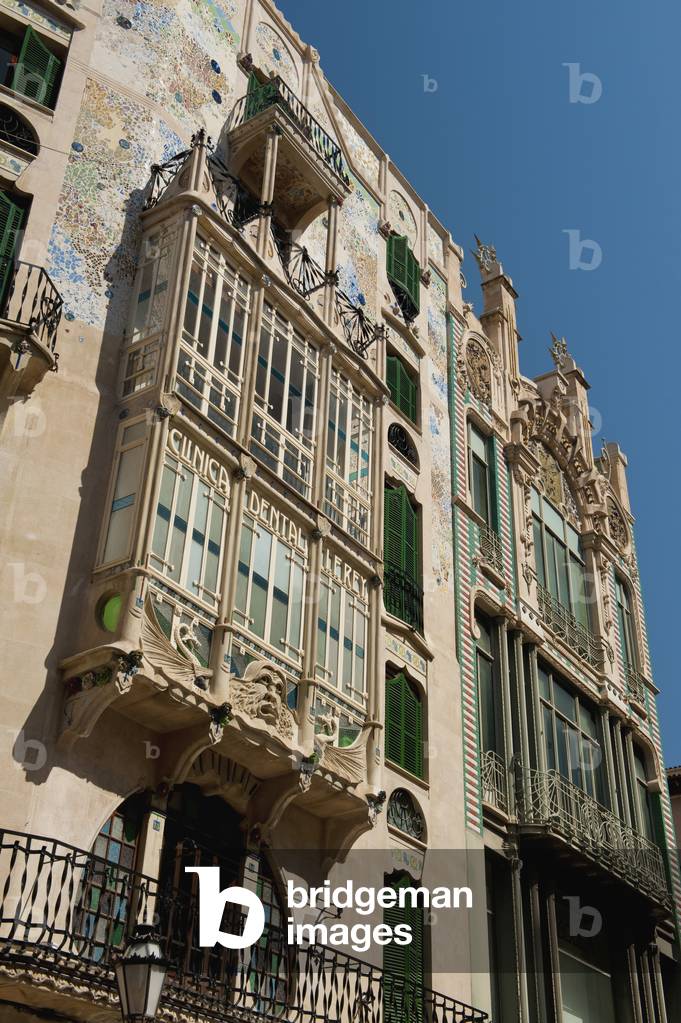 Spain, Majorca, Modernismo style architecture buildings, Palma (photo)