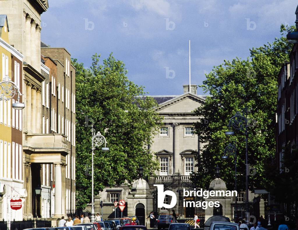 Dublin, City, Co Dublin, Ireland, Dail Eireann (Parliament), From Molesworth Street (photo)
