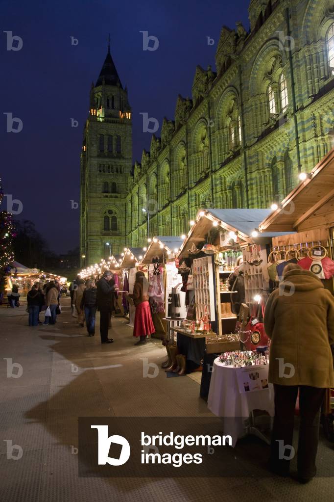 Christmas Market Outside Natural History Museum, London, England, UK (photo)