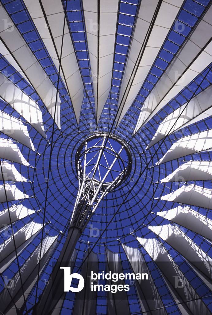 Low Angle View of Sony Centre Ceiling, Berlin, Germany (photo)