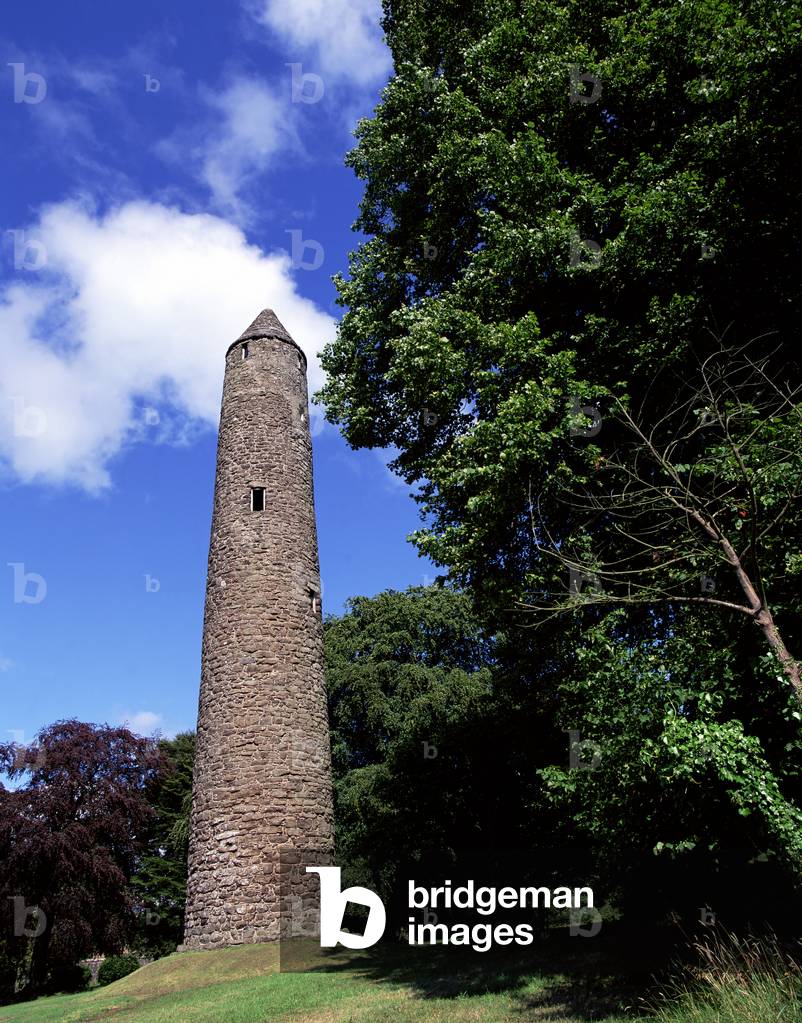 Low Angle View Of A Tower, Antrim Round Tower, County Antrim, Northern Ireland (photo)