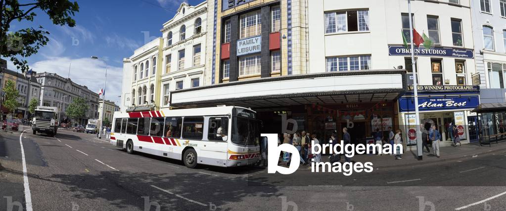 Cork City,Co Cork,Ireland;Tourist Bus Picking Up People (photo)