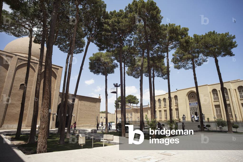 Courtyard of Vank Cathedral, (museum on the right), Armenian Quarter, Isfahan, Iran (photo)