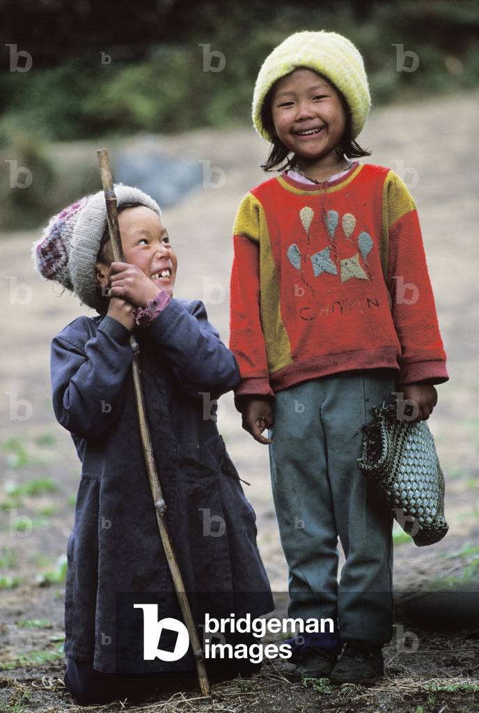 Children Smiling, Namche Bazaar, Solo Khumbu Region, Nepal (photo)
