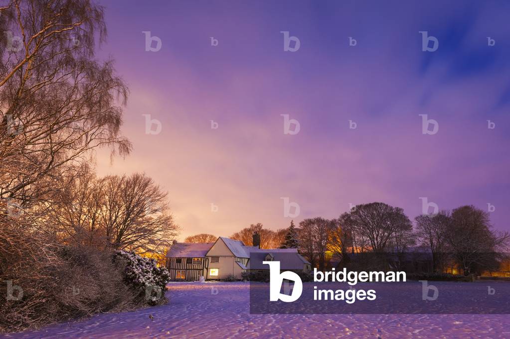 View of Village at Night, Great Wilbraham, Cambridgeshire, United Kingdom (photo)