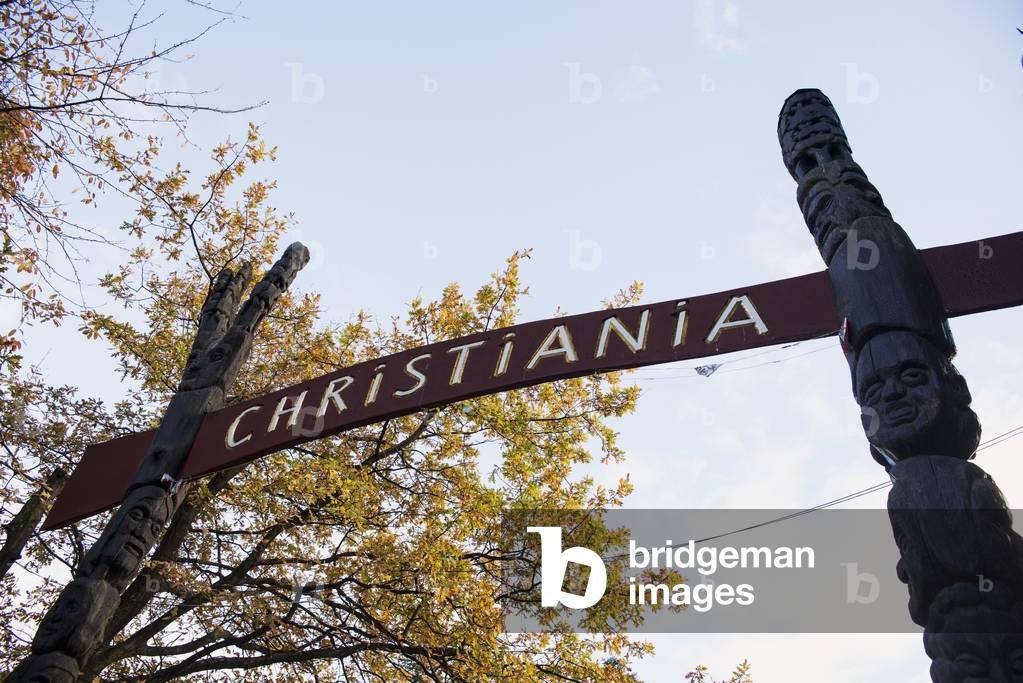 Denmark, Entrance to Christiania district, Copenhagen (photo)