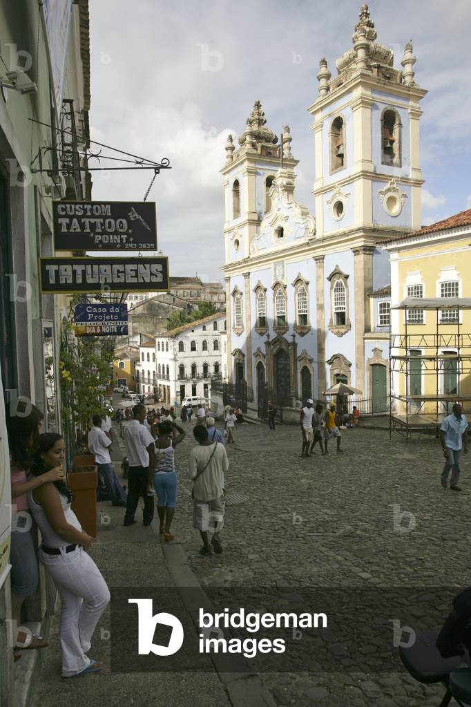 Largo Do Pelourinho and Igreja Da N,S, Dos Pretos, Salvador, Bahia, Brazil (photo)
