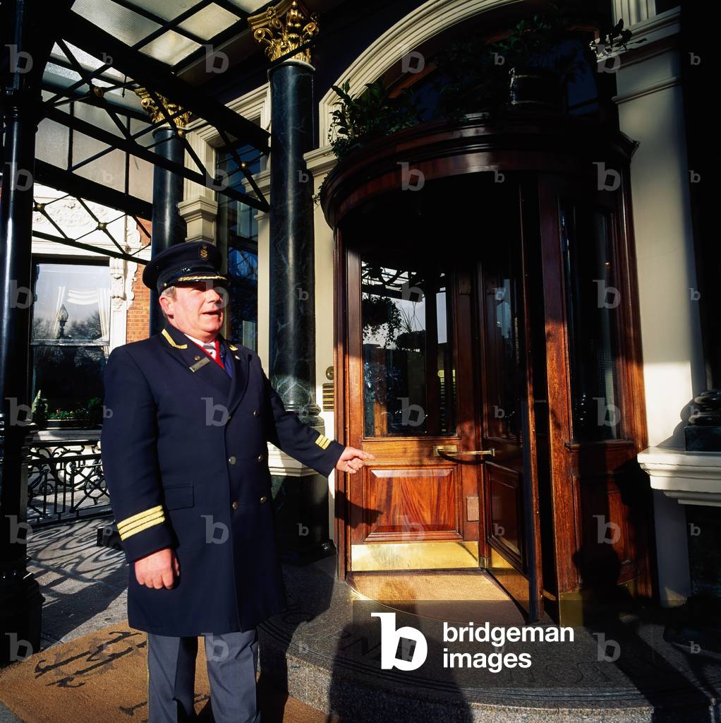 Dublin,Co Dublin,Ireland;Doorman Outside The Shelbourne Hotel (photo)