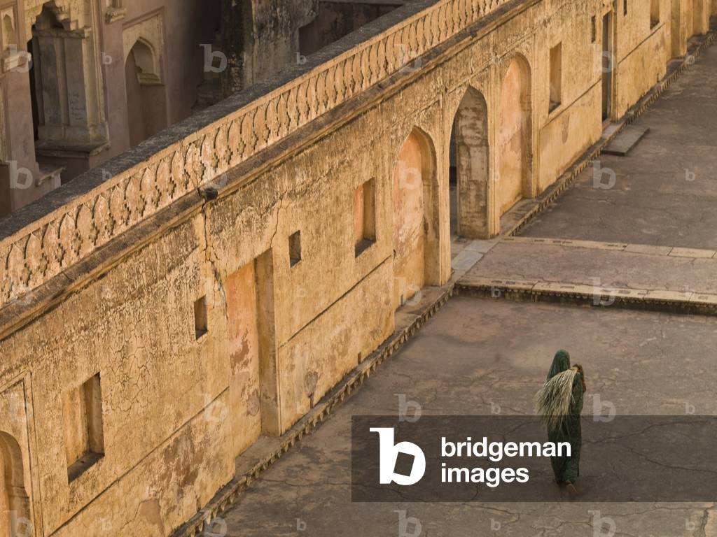 High Angle View of Fort, Amber Fort, Jaipur, India (photo)