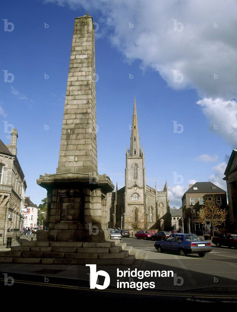 Church Square, Monaghan, Co Monaghan, Ireland, Obelisk To A Colonel Killed During The Crimean War (photo)