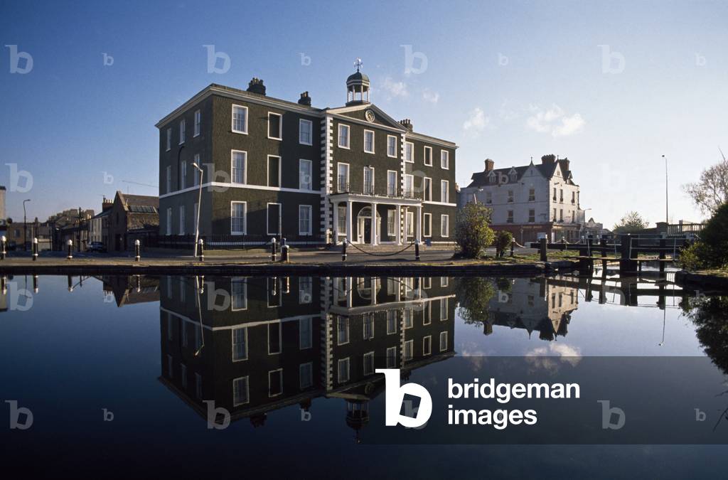 Dublin,Co Dublin,Ireland;Buildings Reflected In The Grand Canal (photo)
