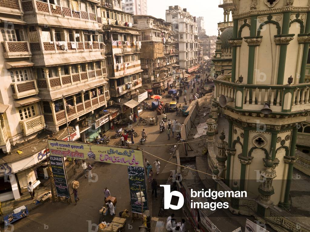 View of Apartment Buildings and Street, Mumbai, India (photo)