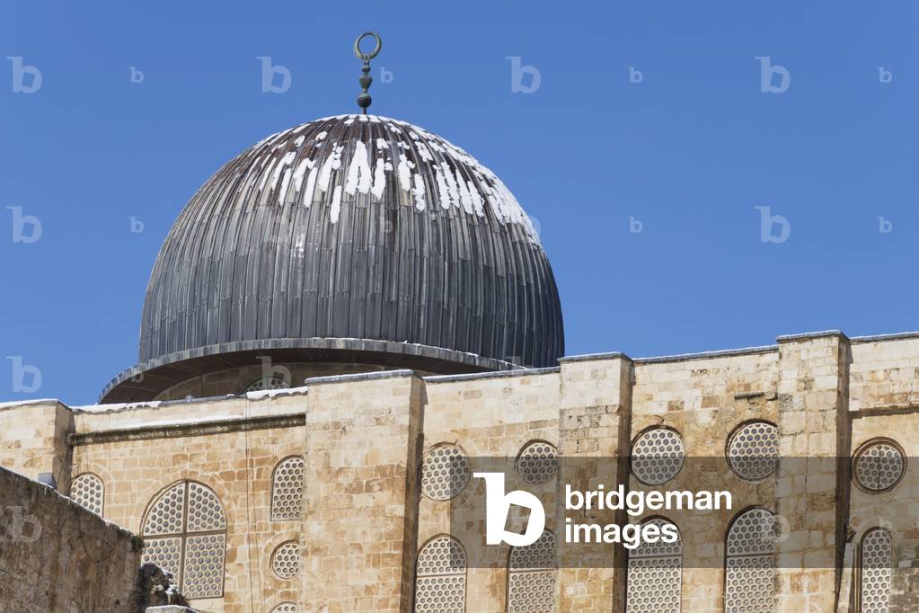 Israel, Dung Gate, Jerusalem, 2013, January 10, Snow on dome (photo)