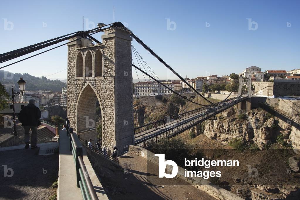 Sidi M'Cid suspension bridge across Oued Rhumel gorge, Constantine, Algeria (photo)