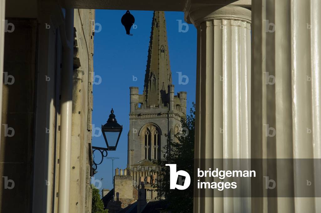 View of All Saints Church from Barn Hill, Stamford, Lincolnshire, England (photo)