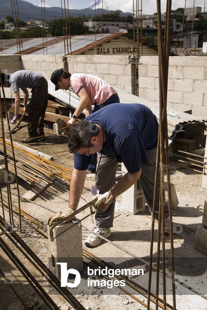 People working on a Construction Site, Patzicia, Guatemala (photo)