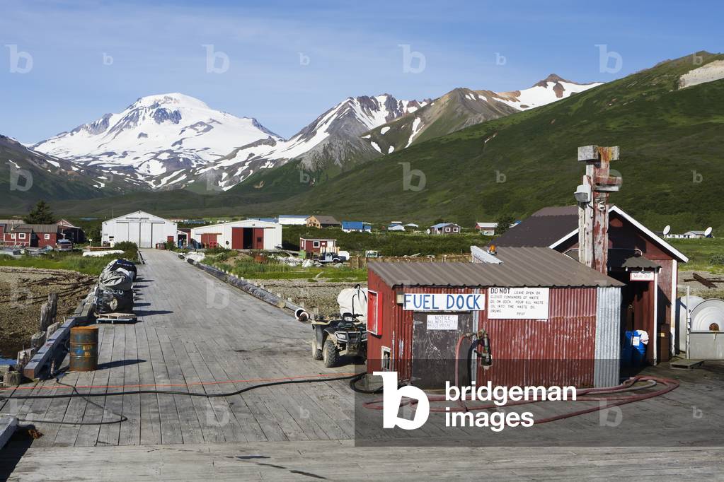 The Town Of False Pass On Unimak Island, The First Of The Aleutian Island Chain, Southwest Alaska, Summer (photo)