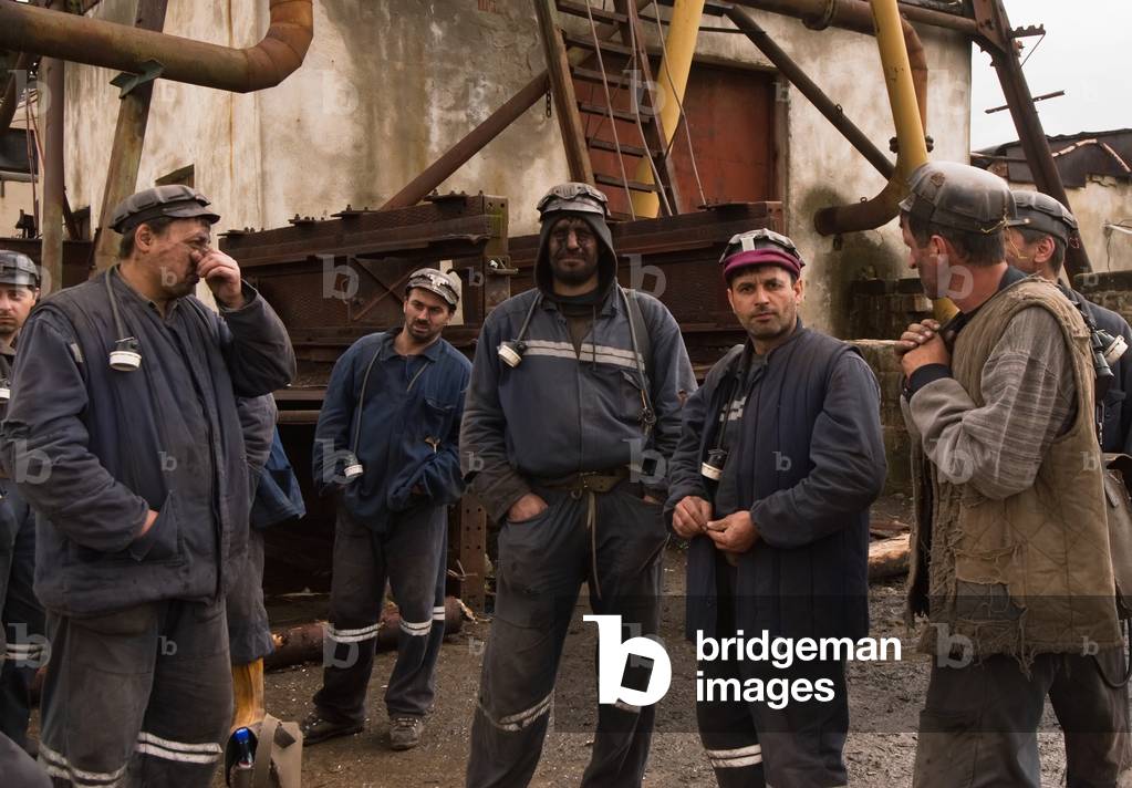 Romania, Group of miners, Petrosa (photo)