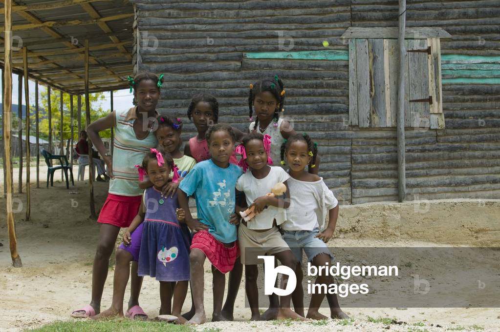 Group of Young Girls, Baoruco Province, Dominican Republic, West Indies, Caribbean (photo)