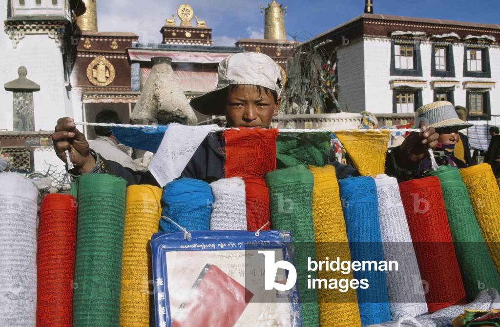 Prayerflag Seller with Trading Permit (photo)