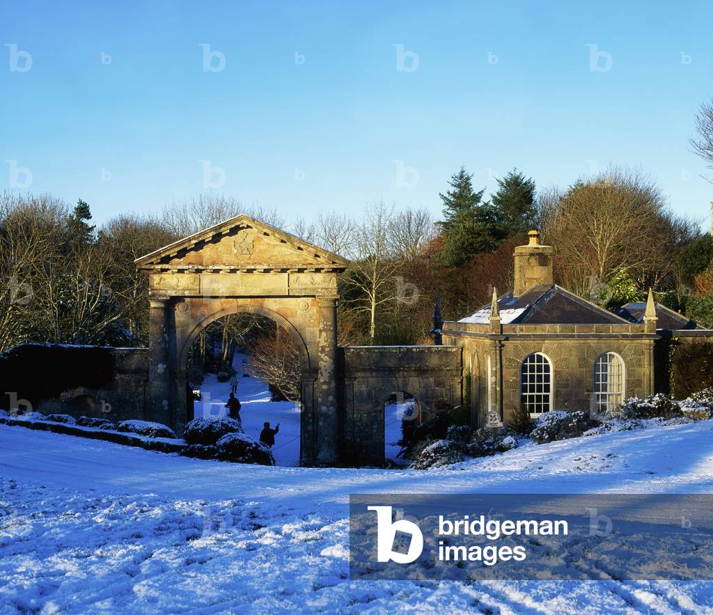 Downhill, Co Londonderry, Northern Ireland, Mussenden Temple Gate (photo)