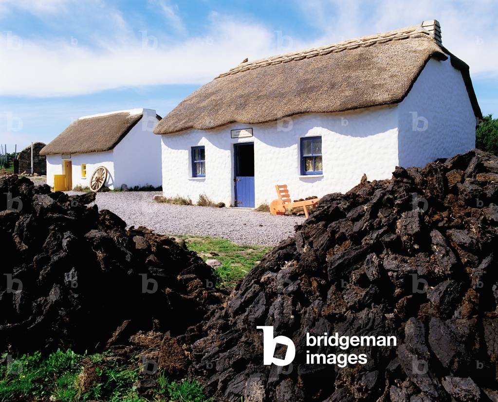 Kerry Bog Village Museum, Glenbeigh, Co Cork, Ireland; Traditional Cottage (photo)