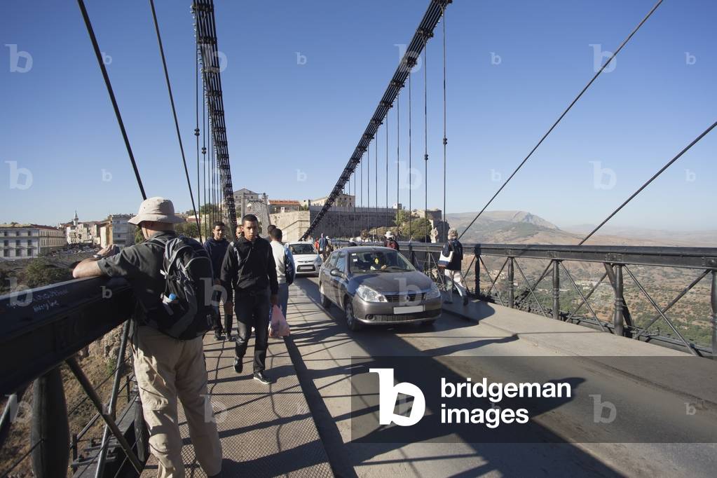 Sidi M'Cid suspension bridge across Oued Rhumel gorge, Constantine, Algeria (photo)