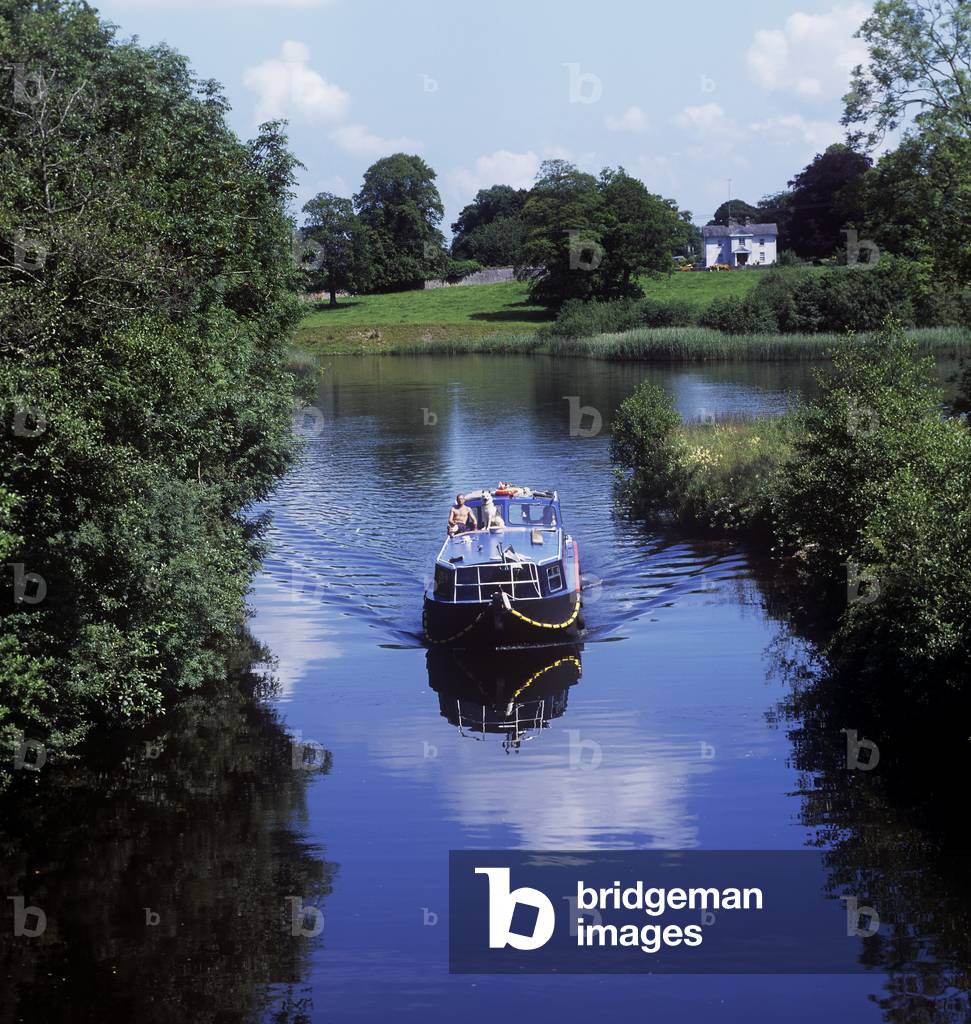 Tour Boat In A Lake, Shannon-Erne Waterway, Garadice, County Leitrim, Republic Of Ireland (photo)