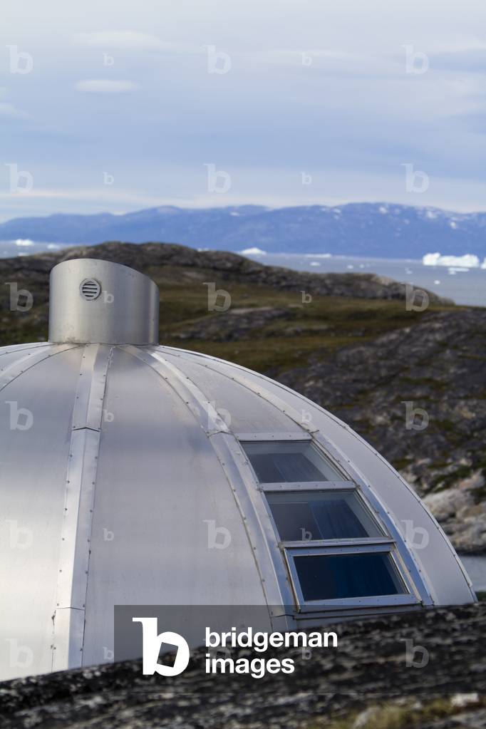 Aluminium 'igloos' at the Hotel Arctic in Ilulissat on the West Coast of Greenland, the Most Northerly 4 Star Hotel, Greenland (photo)