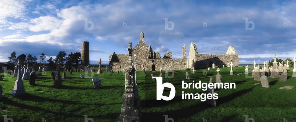 Clonmacnoise, Co Offaly, Ireland; Monastery Established In 545 Ad (photo)