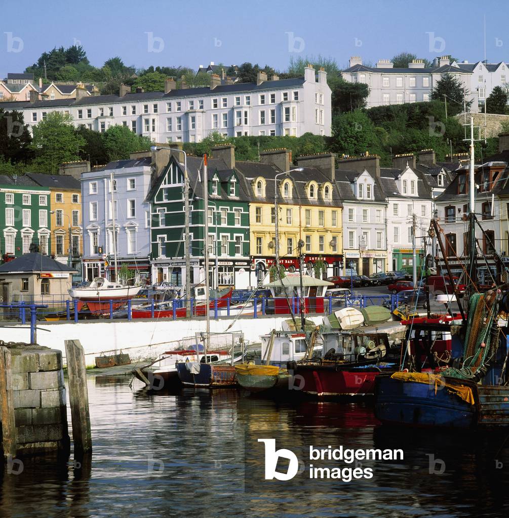 Fishing Boats Moored At A Harbor, Cobh, County Cork, Republic Of Ireland (photo)
