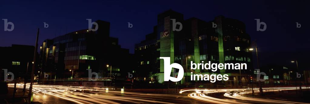 Dublin, Co Dublin, Ireland, Night View Of The International Financial Services Centre (Ifsc) (photo)
