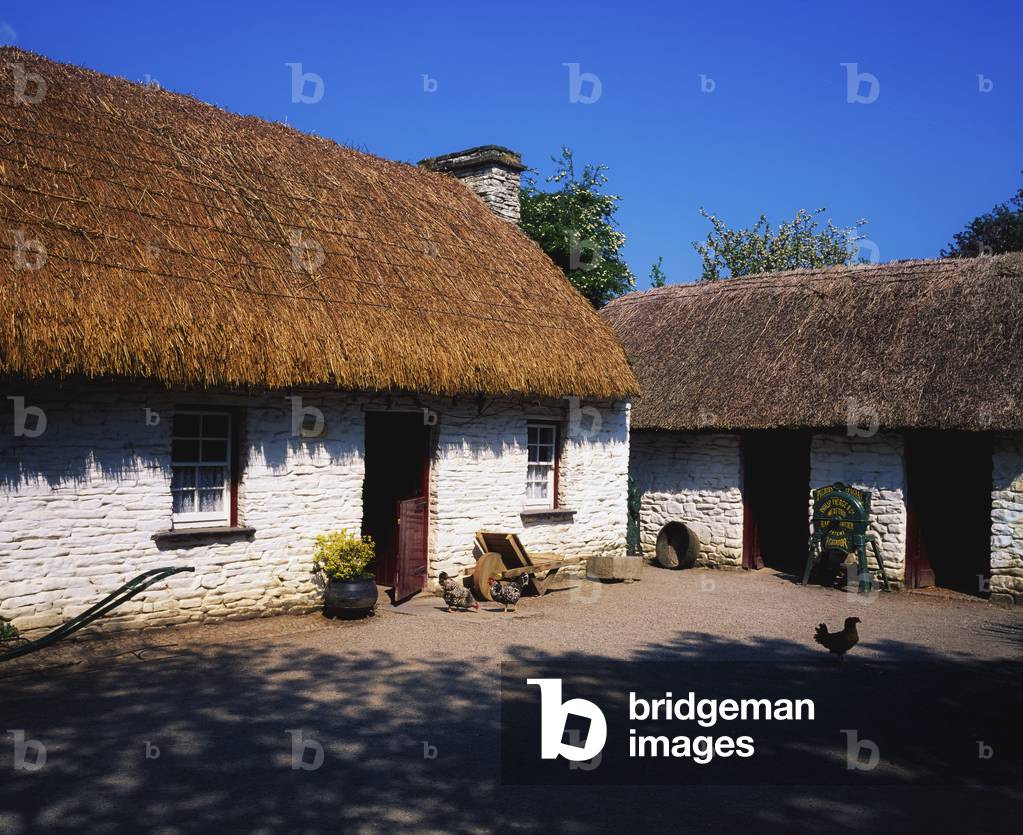 Bunratty Folk Park, Bunratty, Co Clare, Ireland; Cottages At A Folk Park (photo)
