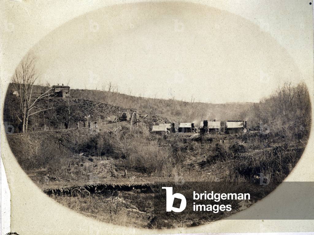 Bull Run Bridge and Block House from the West 1864