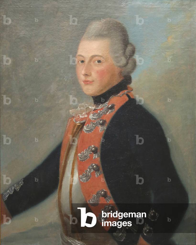 Officer of the Hessian Regiment Erb Prinz, 1776 (oil on canvas)