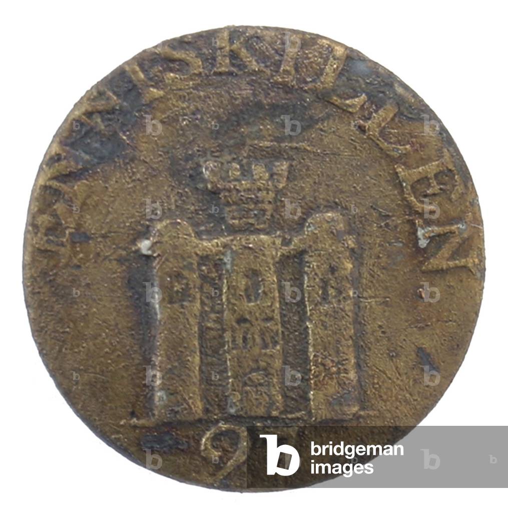 British 27th Regiment of Foot (Enniskilling)other ranks pewter button