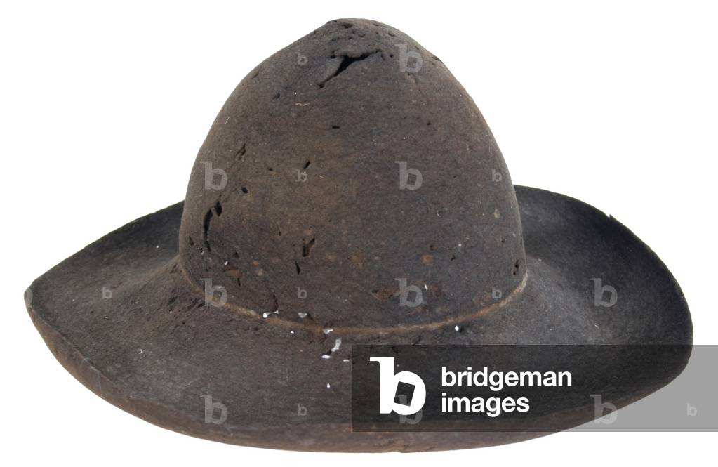 Confederate felt Beehive style hat found at Gettysburg
