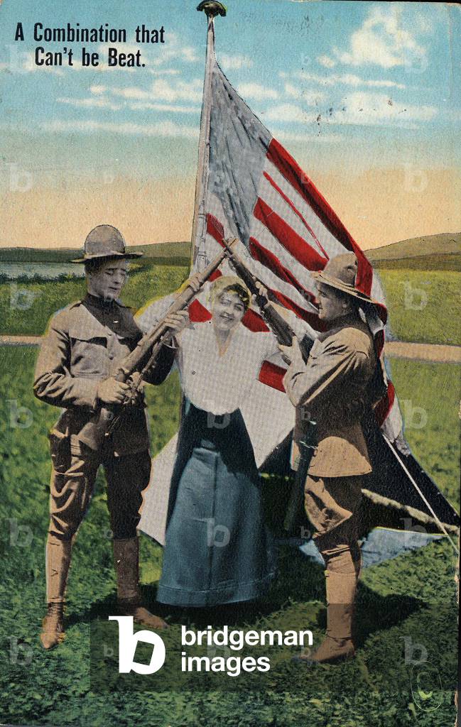American patriotic postcard