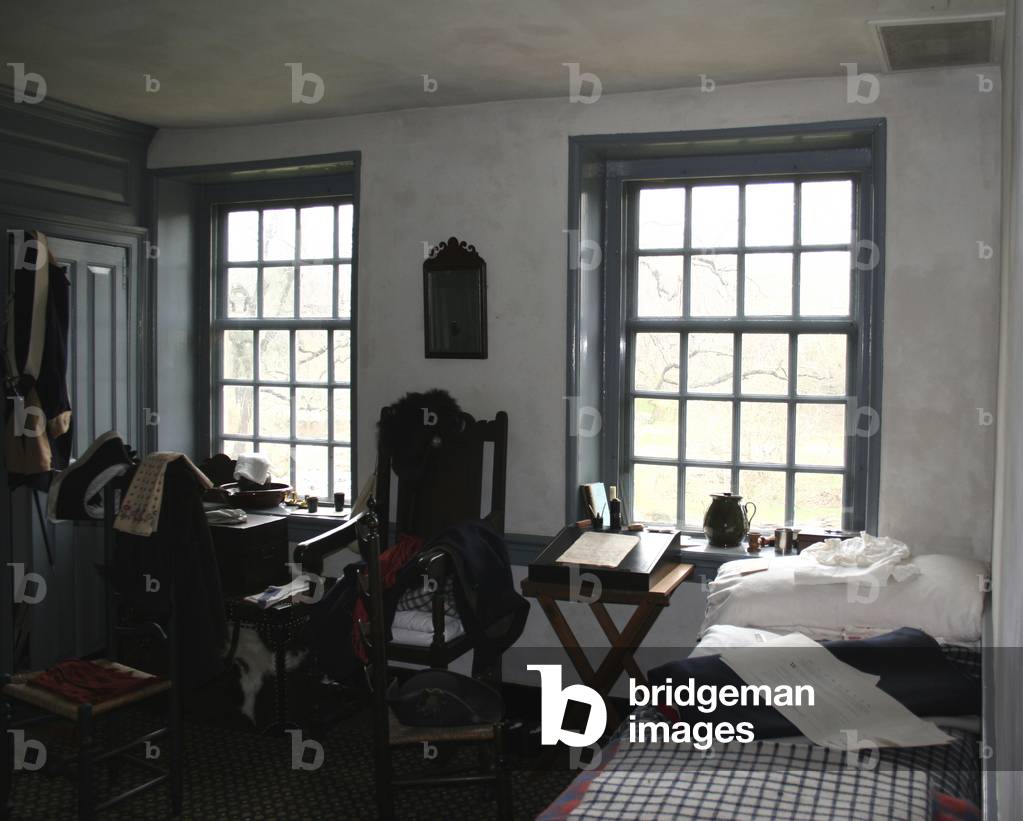Interior of George Washington's Headquarters at Valley Forge, Pennsylvania, USA (photo)

