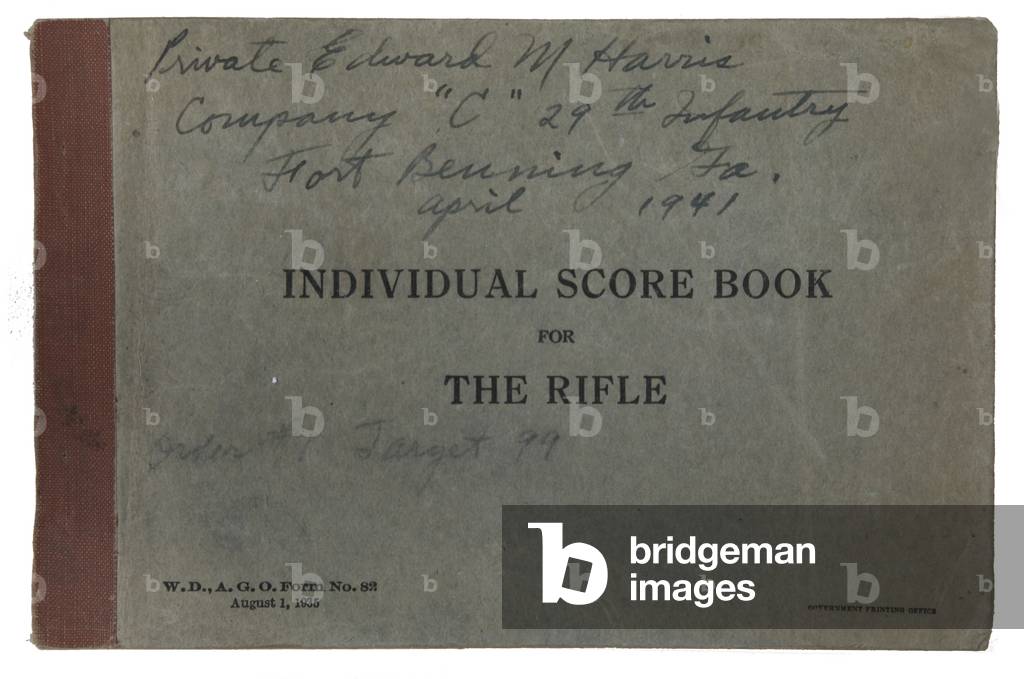 United States, Rifleman's target scorebook 1941