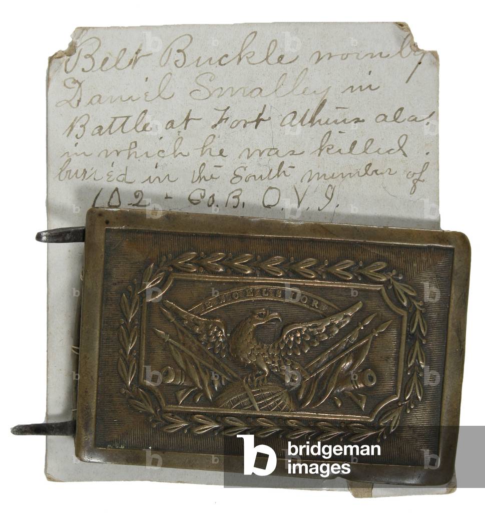Union Army, Militia eagle buckle worn by Daniel Smalley
