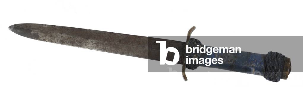 War of 1812/ Napoleonic era, Sailor's Knife With Twisted Rope Covered Grips