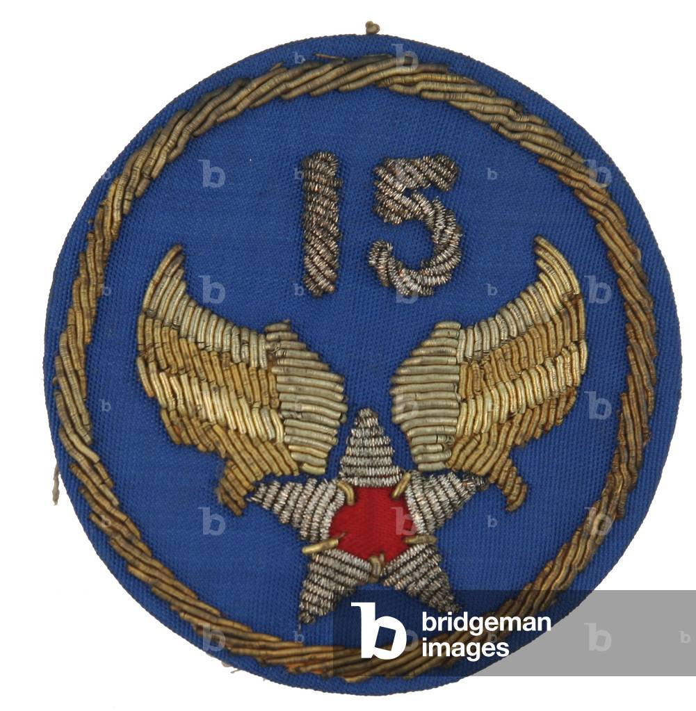 United States, Theater made embroidered 15th USAAF sleeve patch
